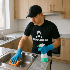 Empty Kitchen Deep Cleaning